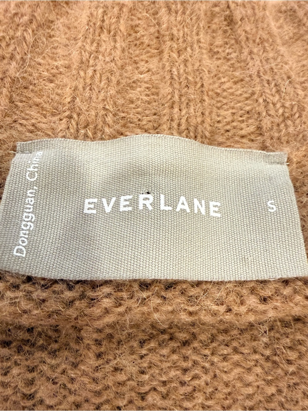 Everlane Alpaca Cropped Camel Crewneck Sweater - Picture 5 of 15